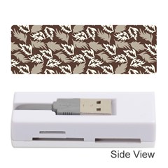 Dried Leaves Grey White Camuflage Summer Memory Card Reader (stick)  by Mariart