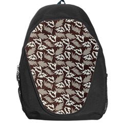 Dried Leaves Grey White Camuflage Summer Backpack Bag by Mariart