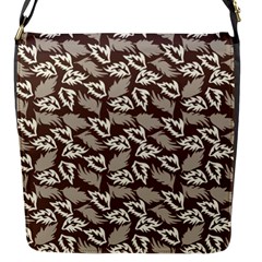 Dried Leaves Grey White Camuflage Summer Flap Messenger Bag (s)