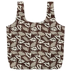 Dried Leaves Grey White Camuflage Summer Full Print Recycle Bags (l)  by Mariart