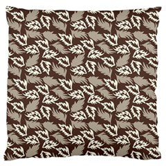 Dried Leaves Grey White Camuflage Summer Standard Flano Cushion Case (two Sides) by Mariart