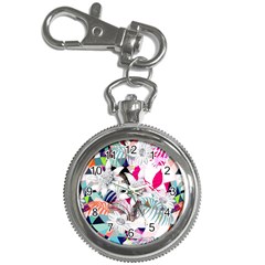 Flower Graphic Pattern Floral Key Chain Watches by Mariart