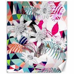 Flower Graphic Pattern Floral Canvas 8  X 10  by Mariart