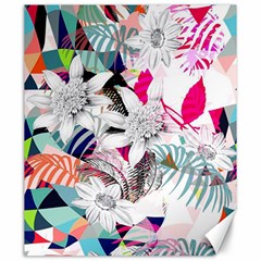 Flower Graphic Pattern Floral Canvas 20  X 24   by Mariart