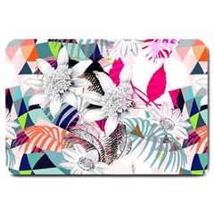 Flower Graphic Pattern Floral Large Doormat  by Mariart