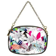 Flower Graphic Pattern Floral Chain Purses (one Side)  by Mariart