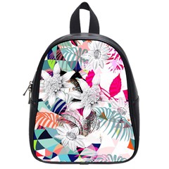 Flower Graphic Pattern Floral School Bag (small)