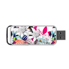 Flower Graphic Pattern Floral Portable Usb Flash (one Side) by Mariart