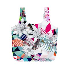 Flower Graphic Pattern Floral Full Print Recycle Bags (m) 