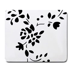 Flower Rose Black Sexy Large Mousepads by Mariart