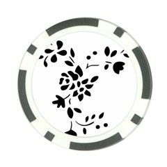 Flower Rose Black Sexy Poker Chip Card Guard by Mariart