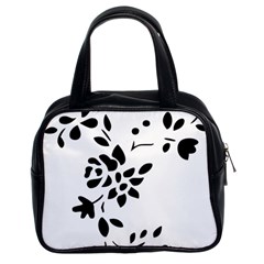 Flower Rose Black Sexy Classic Handbags (2 Sides) by Mariart