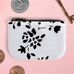 Flower Rose Black Sexy Mini Coin Purses by Mariart