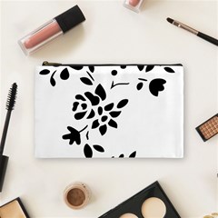 Flower Rose Black Sexy Cosmetic Bag (medium)  by Mariart