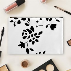 Flower Rose Black Sexy Cosmetic Bag (large)  by Mariart