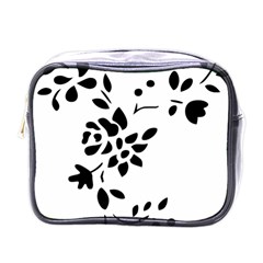 Flower Rose Black Sexy Mini Toiletries Bags by Mariart