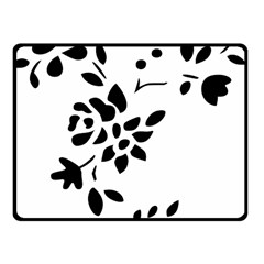 Flower Rose Black Sexy Fleece Blanket (small)