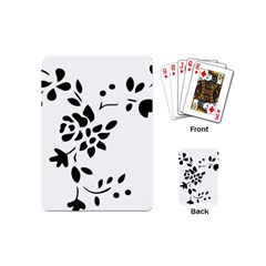 Flower Rose Black Sexy Playing Cards (mini)  by Mariart