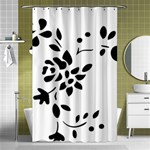 Flower Rose Black Sexy Shower Curtain 48  x 72  (Small)  Curtain(48  X 72 ) - 42.18 x64.8  Curtain(48  X 72 )