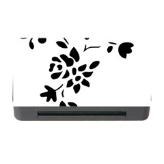 Flower Rose Black Sexy Memory Card Reader With Cf by Mariart