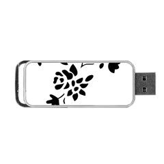 Flower Rose Black Sexy Portable Usb Flash (two Sides) by Mariart