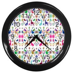 Birds Fish Flowers Floral Star Blue White Sexy Animals Beauty Rainbow Pink Purple Blue Green Orange Wall Clocks (black)