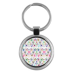 Birds Fish Flowers Floral Star Blue White Sexy Animals Beauty Rainbow Pink Purple Blue Green Orange Key Chains (round)  by Mariart