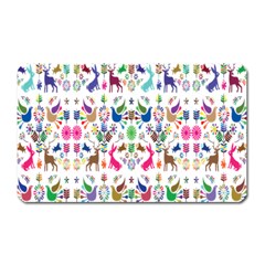 Birds Fish Flowers Floral Star Blue White Sexy Animals Beauty Rainbow Pink Purple Blue Green Orange Magnet (rectangular)