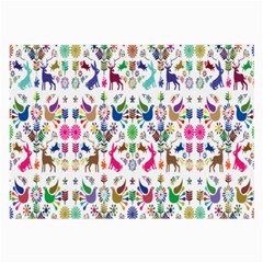 Birds Fish Flowers Floral Star Blue White Sexy Animals Beauty Rainbow Pink Purple Blue Green Orange Large Glasses Cloth (2-side) by Mariart