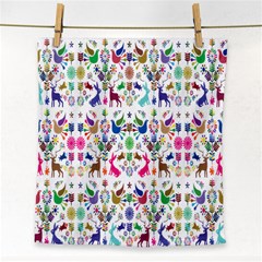 Birds Fish Flowers Floral Star Blue White Sexy Animals Beauty Rainbow Pink Purple Blue Green Orange Face Towel by Mariart