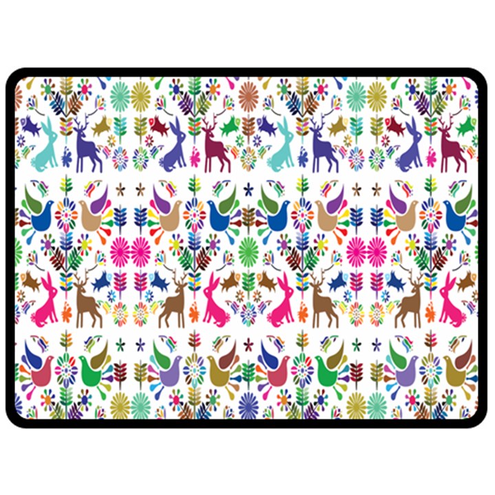 Birds Fish Flowers Floral Star Blue White Sexy Animals Beauty Rainbow Pink Purple Blue Green Orange Fleece Blanket (Large) 