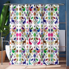 Birds Fish Flowers Floral Star Blue White Sexy Animals Beauty Rainbow Pink Purple Blue Green Orange Shower Curtain 60  X 72  (medium) 