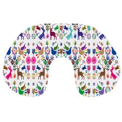 Birds Fish Flowers Floral Star Blue White Sexy Animals Beauty Rainbow Pink Purple Blue Green Orange Travel Neck Pillows by Mariart