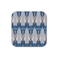 Flower Floral Leaf Beauty Art Rubber Coaster (square) 