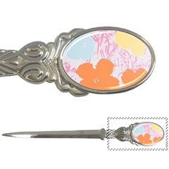 Flower Sunflower Floral Pink Orange Beauty Blue Yellow Letter Openers