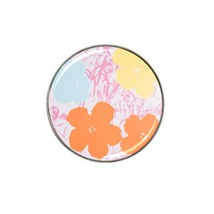 Flower Sunflower Floral Pink Orange Beauty Blue Yellow Hat Clip Ball Marker