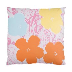 Flower Sunflower Floral Pink Orange Beauty Blue Yellow Standard Cushion Case (two Sides)