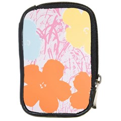 Flower Sunflower Floral Pink Orange Beauty Blue Yellow Compact Camera Cases by Mariart