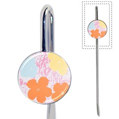 Flower Sunflower Floral Pink Orange Beauty Blue Yellow Book Mark by Mariart