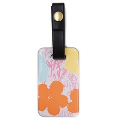 Flower Sunflower Floral Pink Orange Beauty Blue Yellow Luggage Tags (One Side) 