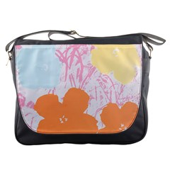 Flower Sunflower Floral Pink Orange Beauty Blue Yellow Messenger Bags