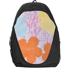 Flower Sunflower Floral Pink Orange Beauty Blue Yellow Backpack Bag by Mariart