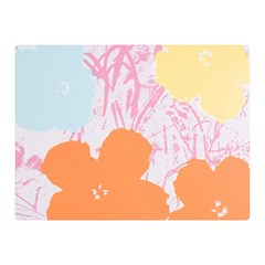 Flower Sunflower Floral Pink Orange Beauty Blue Yellow Double Sided Flano Blanket (mini) 