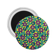 Discrete State Turing Pattern Polka Dots Green Purple Yellow Rainbow Sexy Beauty 2 25  Magnets by Mariart