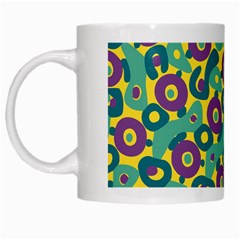 Discrete State Turing Pattern Polka Dots Green Purple Yellow Rainbow Sexy Beauty White Mugs by Mariart