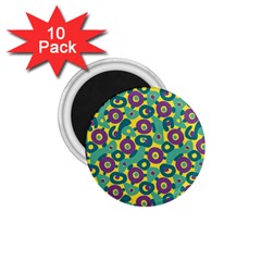 Discrete State Turing Pattern Polka Dots Green Purple Yellow Rainbow Sexy Beauty 1 75  Magnets (10 Pack)  by Mariart