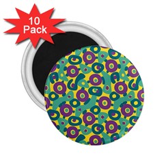 Discrete State Turing Pattern Polka Dots Green Purple Yellow Rainbow Sexy Beauty 2 25  Magnets (10 Pack)  by Mariart