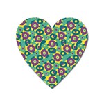 Discrete State Turing Pattern Polka Dots Green Purple Yellow Rainbow Sexy Beauty Heart Magnet Front