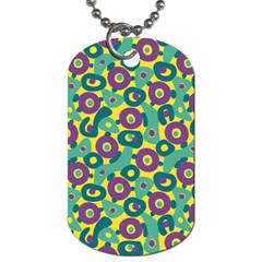 Discrete State Turing Pattern Polka Dots Green Purple Yellow Rainbow Sexy Beauty Dog Tag (one Side) by Mariart