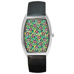 Discrete State Turing Pattern Polka Dots Green Purple Yellow Rainbow Sexy Beauty Barrel Style Metal Watch by Mariart